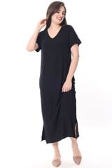 Черное длинное платье с разрезами F5000-40/42 цена и информация | Платья | kaup24.ee