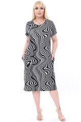 Черно-белое платье с короткими рукавами F4096-44/46 цена и информация | Платья | kaup24.ee
