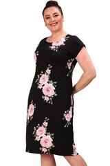 Черное платье с цветами T930-44/46 цена и информация | Платья | kaup24.ee