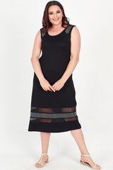 Модное черное платье на бретелях. C725-44 цена и информация | Платья | kaup24.ee