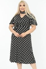 Черное платье с шариками T2181-44/46 цена и информация | Платья | kaup24.ee