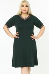 Темно-зеленое расклешенное платье T900-ZA-44 цена и информация | Платья | kaup24.ee