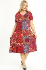Красочное платье с узорами B398-46 цена и информация | Платья | kaup24.ee