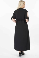 Длинное черное платье с вырезом F4020-JU-44/46 цена и информация | Платья | kaup24.ee