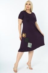 Темно-фиолетовое платье из вискозы B358-VI-42/44 цена и информация | Платья | kaup24.ee