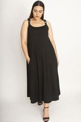 Черное платье с карманами на бретелях C732-44 цена и информация | Платья | kaup24.ee