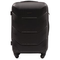 Средний чемодан PEACOCK черного цвета цена и информация | Чемоданы, дорожные сумки | kaup24.ee
