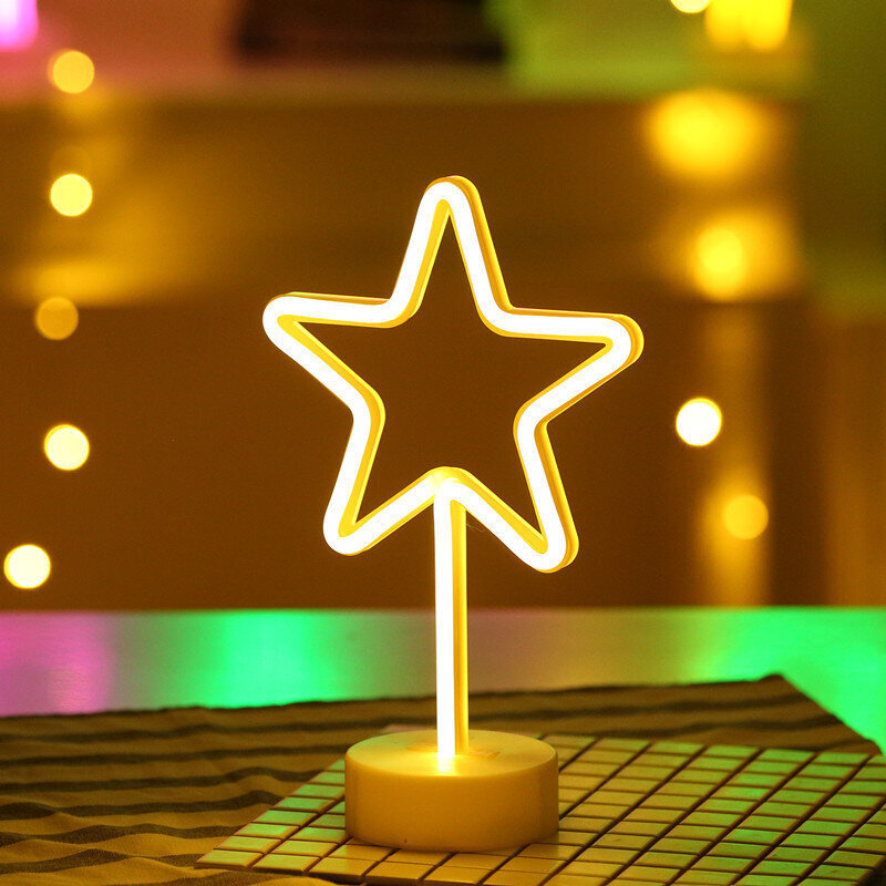 Dekoratiivne LED-lamp Star, kollane hind ja info | Peokaunistused | kaup24.ee