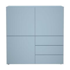 FMD kapp 3 sahtli ja 3 uksega, 99 x 31,5 x 101,2 cm, sinine hind ja info | Kummutid | kaup24.ee
