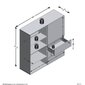 FMD kapp 3 sahtli ja 3 uksega, 99 x 31,5 x 101,2 cm, sinine цена и информация | Kummutid | kaup24.ee