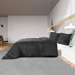 vidaXL voodipesukomplekt, must, 260 x 220 cm, puuvill цена и информация | Комплекты постельного белья | kaup24.ee