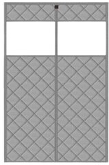 Магнитная теплозащитная штора для дверей WochiTV, 110 x 210 см, серая цена и информация | Москитные сетки | kaup24.ee