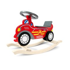 Puidust kiikauto tuletõrje Ricokids 785001 цена и информация | Drewniana Wieża Piramida Kura Nakładanie Kolorowych Kwadratów LD-15 15276 | kaup24.ee