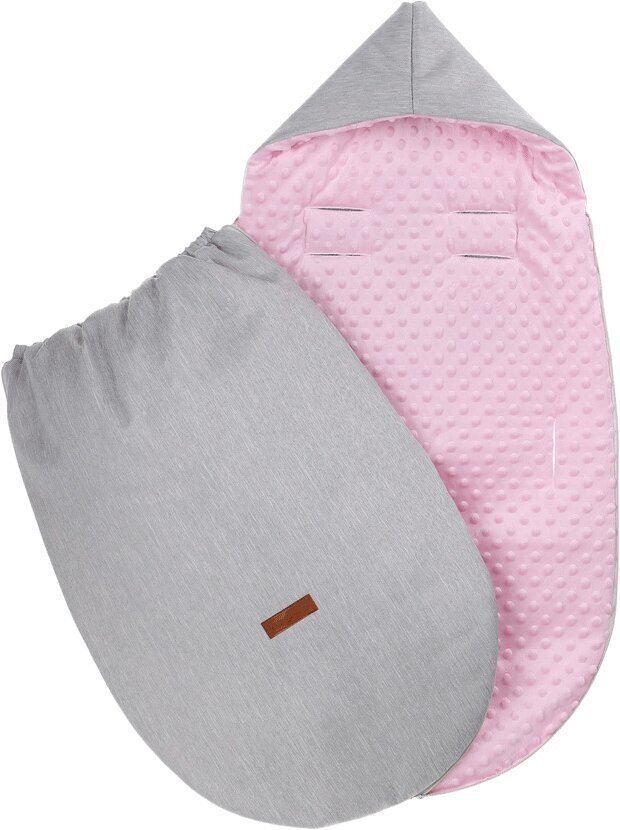Universaalne magamiskott/ümbrik Babymam, gray/pink, 90x45 cm цена и информация | Vankrite tarvikud | kaup24.ee