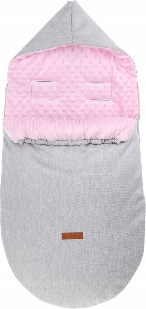 Universaalne magamiskott/ümbrik Babymam, gray/pink, 90x45 cm цена и информация | Vankrite tarvikud | kaup24.ee