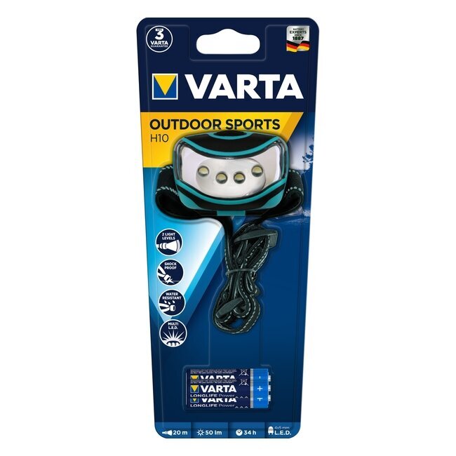 Esilatern Varta 16630 H10 50lm цена и информация | Taskulambid, prožektorid | kaup24.ee