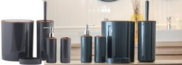 Berretti vannitoatarvikute komplekt, 5 elementi, hall цена и информация | Vannitoa sisustuselemendid ja aksessuaarid | kaup24.ee