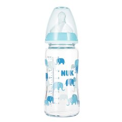 Стеклянная бутылочка Nuk First Choise+, 0-6 месяцев, 240 мл цена и информация | Бутылочки и аксессуары | kaup24.ee