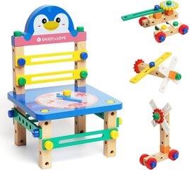 Игрушечный верстак и деревянный ящик для инструментов DIY Nukdey цена и информация | Развивающие игрушки | kaup24.ee