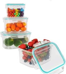 Герметичные контейнеры для хранения продуктов LIHONG с крышками, 4 шт цена и информация | Посуда для хранения еды | kaup24.ee