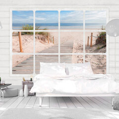 Fototapeet - Window & beach hind ja info | Fototapeedid | kaup24.ee