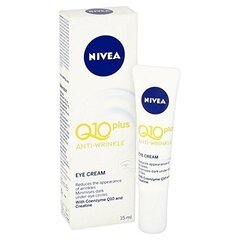 Крем от морщин для глаз Nivea Q10+, 15 мл, 3 набора упаковки цена и информация | Сыворотки, кремы для век | kaup24.ee