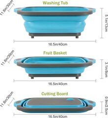 Многофункциональная складная разделочная доска Gintan 3в1 цена и информация | Разделочная доска | kaup24.ee