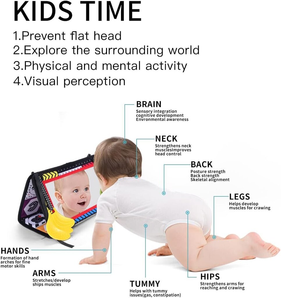 Kilpkonn peegel beebidele Tummy Time vanuses 0-6 kuud hind ja info | Imikute mänguasjad | kaup24.ee