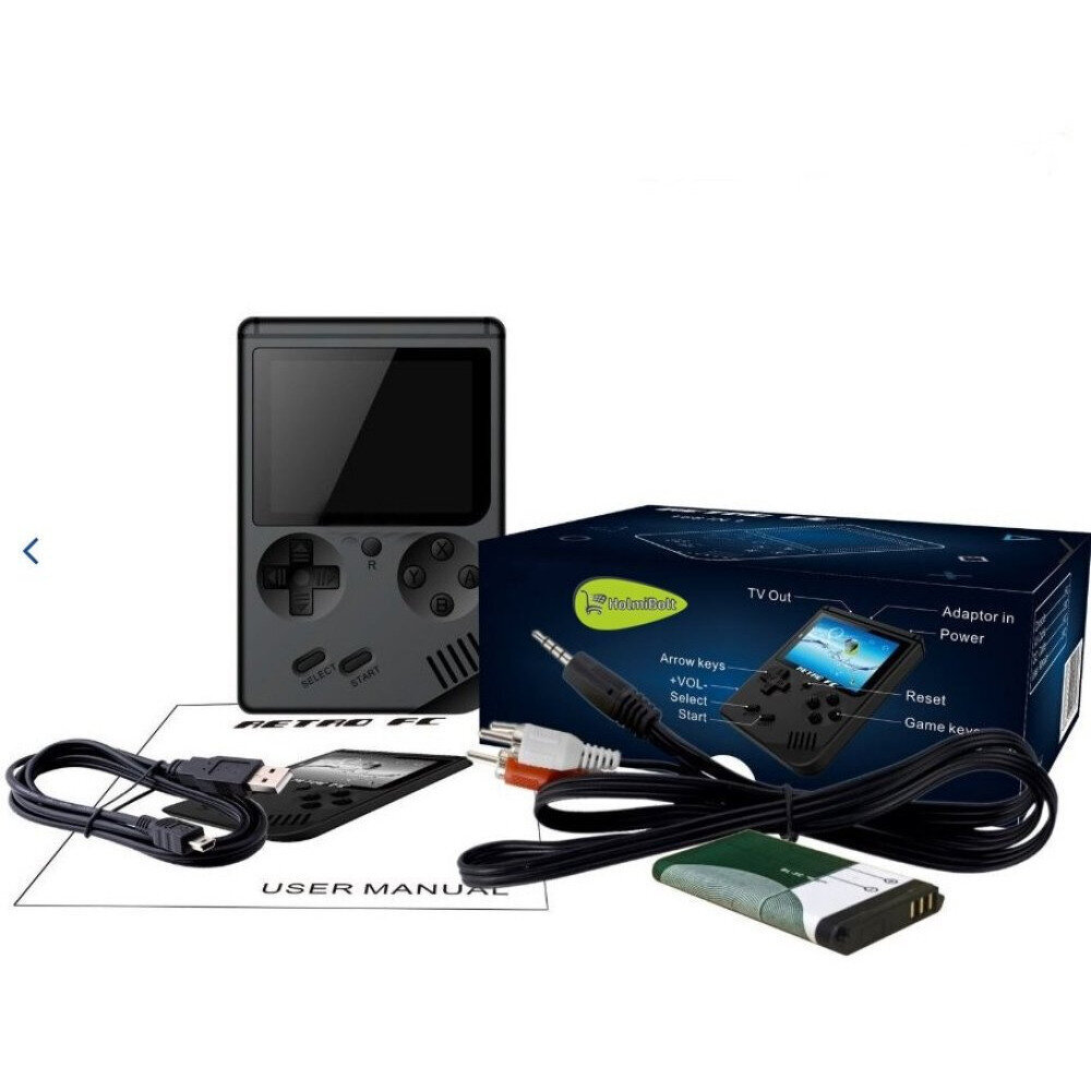 Retro mini Sup mängukonsool 400 mänguga + kaabel teleri ja laadimise jaoks, must hind ja info | Mängukonsoolid | kaup24.ee