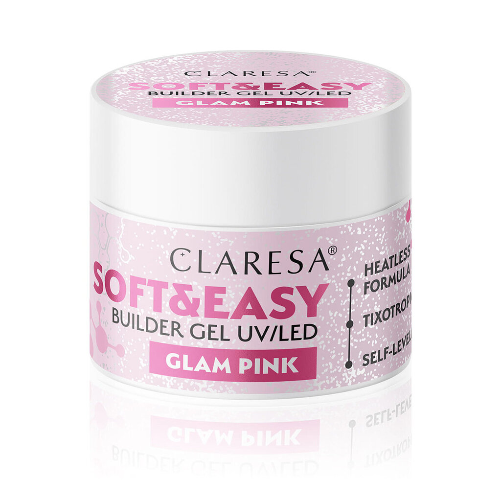 Küünegeel Claresa Soft & Easy Glam Pink 45G, 45 g hind ja info | Küünelakid, küünetugevdajad | kaup24.ee