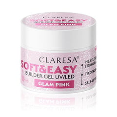 Ehitusgeel Claresa Soft & Easy Glam Pink, 90g цена и информация | Лаки для ногтей, укрепители для ногтей | kaup24.ee