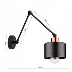 Настенный светильник Led-lux, черный цена и информация | Настенный светильник Конусы | kaup24.ee