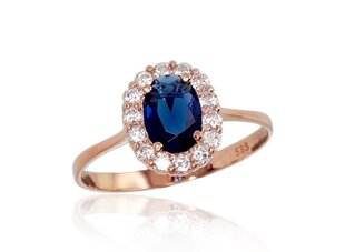 Punasest kullast sõrmus naistele Diamond Sky "Ferro VI", proov 585, DS00G796 hind ja info | Sõrmused | kaup24.ee