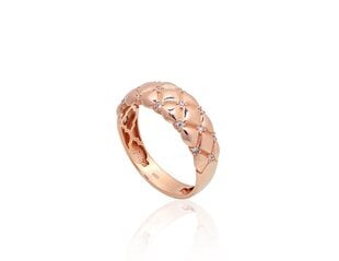 Золотое кольцо "Сверкающий Танец" из красного золота 585 пробы DS01G661 цена и информация | Кольцо | kaup24.ee