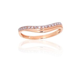 Золотое кольцо "Лучи Заката II" из красного золота 585 пробы DS01G657 цена и информация | Кольцо | kaup24.ee
