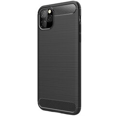 „Carbon“ твердый силиконовый чехол (TPU) - черный (iPhone 11 Pro Max) цена и информация | Чехлы для телефонов | kaup24.ee