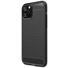 „Carbon“ твердый силиконовый чехол (TPU) - черный (iPhone 11 Pro) цена и информация | Чехлы для телефонов | kaup24.ee