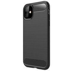 „Carbon“ твердый силиконовый чехол (TPU) - черный (iPhone 11) цена и информация | Чехлы для телефонов | kaup24.ee