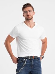 T-särk meestele Ombre Clothing 124563-7, valge цена и информация | Мужские футболки | kaup24.ee