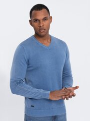 Мужской свитер с v-образным вырезом - синий v4 om-swos-0108 124554-7 цена и информация | Мужские свитера | kaup24.ee