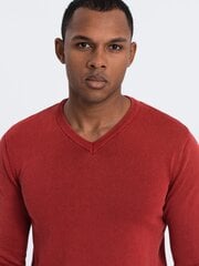 мужской свитер с v-образным вырезом - красный v3 om-swos-0108 124553-7 цена и информация | свитер e193 - черный | kaup24.ee