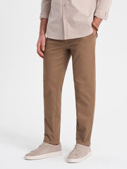 Мужские брюки чинос классического кроя с тонкой текстурой — коричневый v2 om-pacp-0190 124477-7 цена и информация | Мужские брюки | kaup24.ee