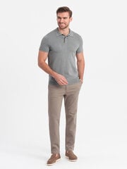 Мужские брюки чинос классического кроя с мягкой текстурой — Ash v1 om-pacp-0190 124476-7 цена и информация | Мужские брюки | kaup24.ee