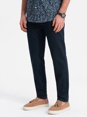 Мужские классические брюки чинос с тонкой текстурой — темно-синий v3 om-pacp-0188 124473-7 цена и информация | Мужские брюки | kaup24.ee