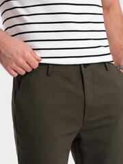Классические мужские брюки чинос с мягкой текстурой — хаки v2 om-pacp-0188 124472-7 цена и информация | Мужские брюки | kaup24.ee