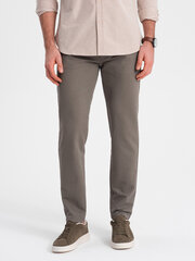 Классические мужские брюки-чиносы с тонкой текстурой - темно-бежевый v1 om-pacp-0188 124470-7 цена и информация | Мужские брюки | kaup24.ee