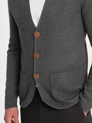 Мужской свитер со структурированным карманом - графитовый меланж v2 om-swcd-0109 124389-7 цена и информация | свитер e193 - черный | kaup24.ee