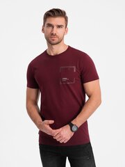 футболка мужская хлопковая с карманом - коричневая v2 om-tspt-0154 124344-7 цена и информация | Мужские футболки | kaup24.ee