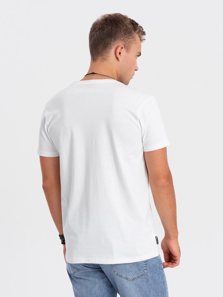 T-särk meestele Ombre Clothing 124342-7, valge hind ja info | Meeste T-särgid | kaup24.ee