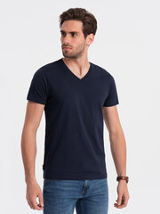 базовая мужская классическая хлопковая рубашка - темно-синяя v2 om-tsbs-0145 124296-7 цена и информация | Мужские футболки | kaup24.ee